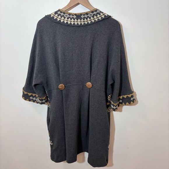 Johnny Was Los Angeles Floral Embroidered open front cardigan Size Medium JWLA - Picture 9 of 12